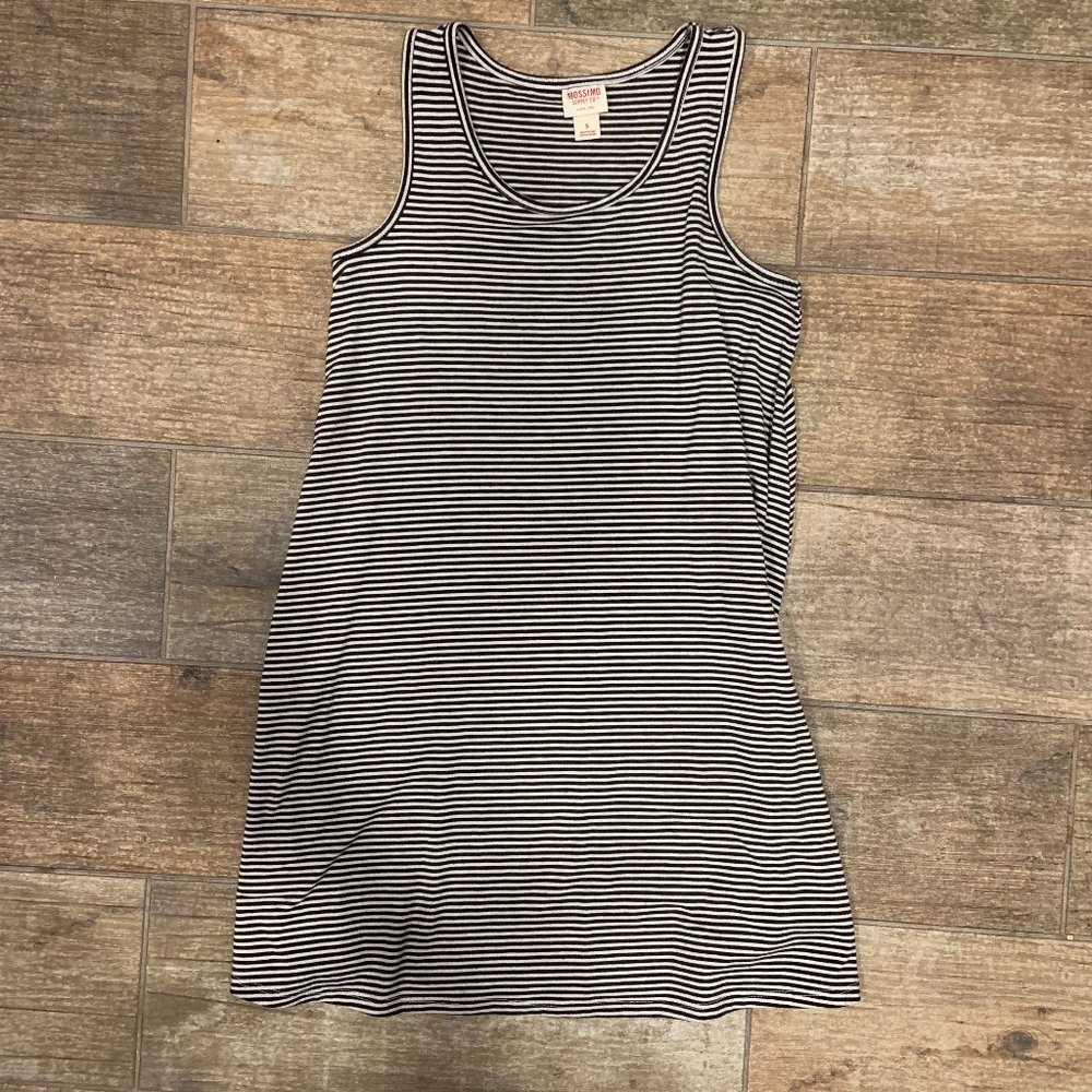 Gray & White Stripe Dress, Size S